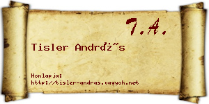 Tisler András névjegykártya