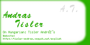 andras tisler business card